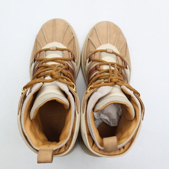Buscemi 'Duck Boot' Mens Size EU 42 Shoes Tan High Top Sneakers - Picture 8 of 9
